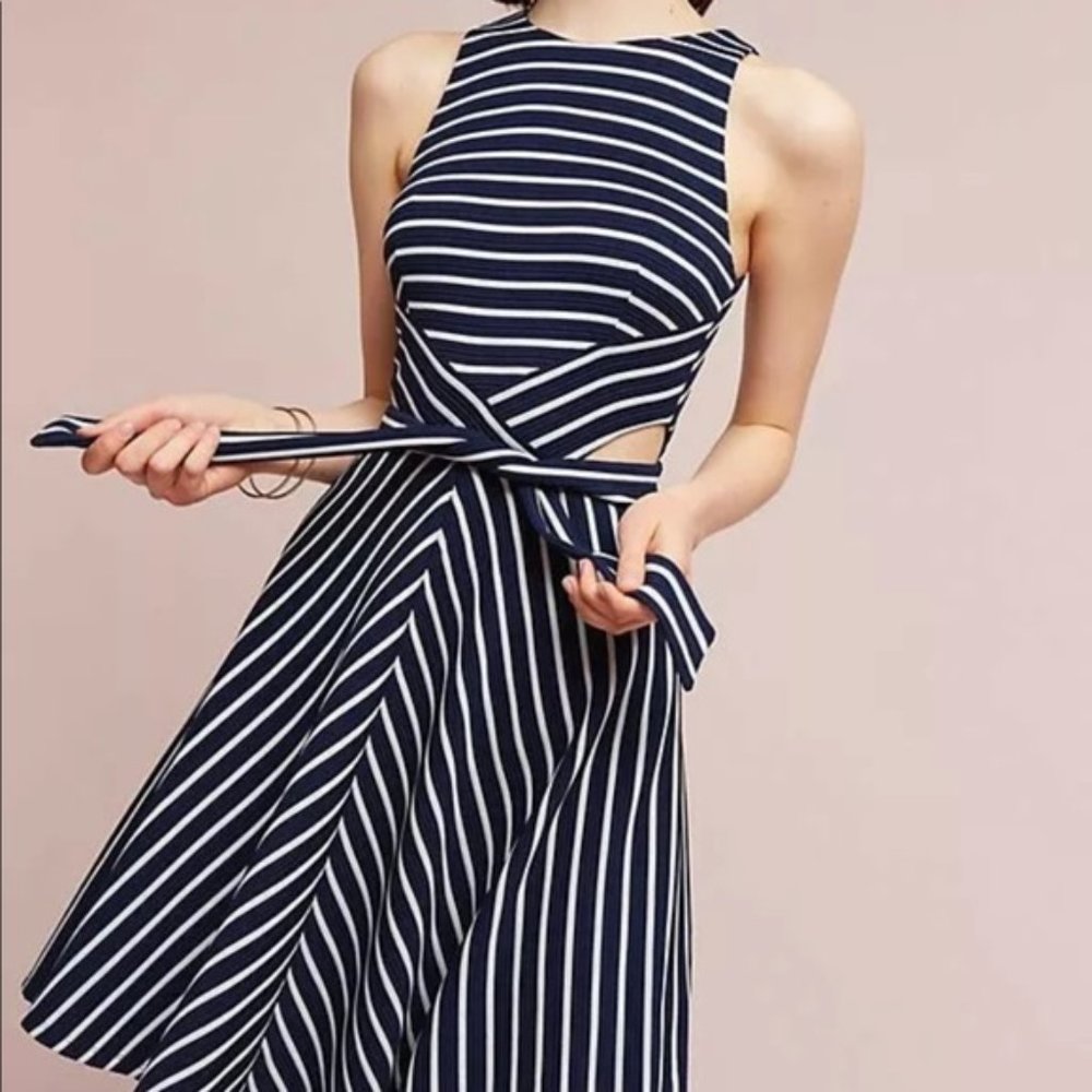 Anthro Hutch Striped Kinsley Dress XS
